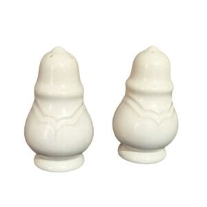 Pfaltzgraff Gazebo White Salt & Pepper Shakers Vintage Ceramic 3 Inches Pre-Owne